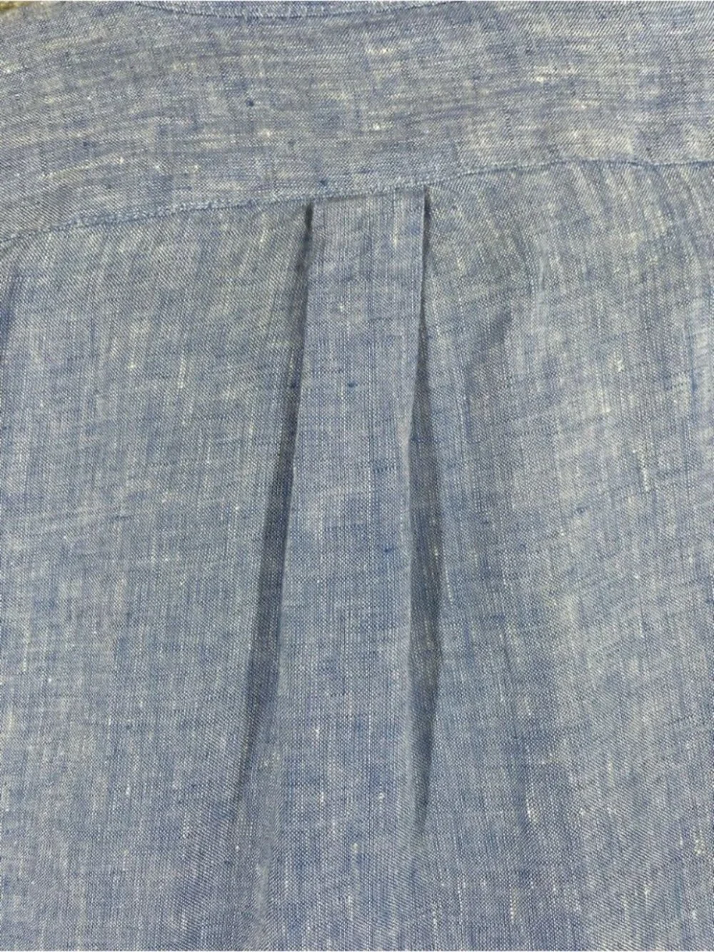 Banana Republic Linen Button Shirt Blue Medium Quiet Luxury Casual Summer